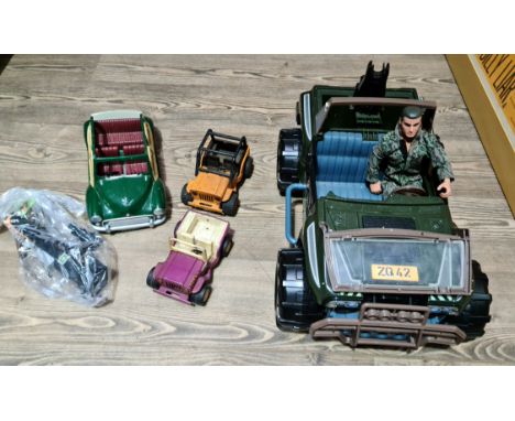 3 boxes of Action Man figures, vehicles, clothing and accessories
