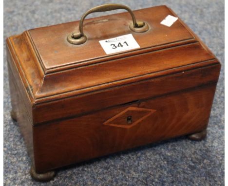 Georgian mahogany tea caddy with stepped hinged top.(B.P. 24% incl. VAT)