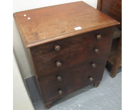 19th Century mahogany commode in the form of chest of drawers. (B.P. 24% incl. VAT)