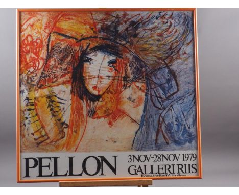 A portrait photograph of Jim Morrison, a 1979 Pellon gallery poster, another similar poster, a print, "Le Someil de Jesus", a