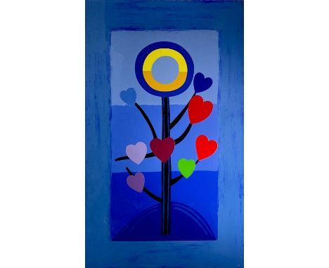 Terry FROST (1915-2003)Blue Love Tree (Kemp 245)Screenprint with collageSigned, P/P100.5 x 61 cmCondition report: This is in 