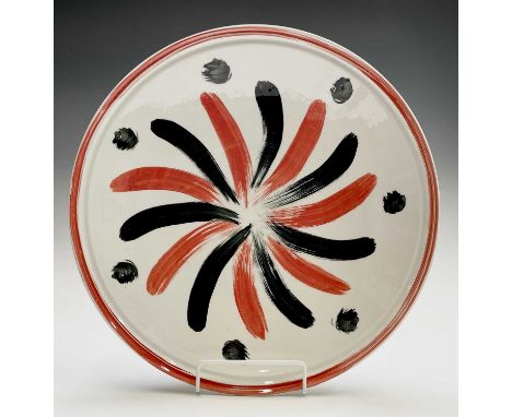 Terry FROST (1915-2003)Trewellard RedPoole Pottery ChargerPainted initials to baseDiameter 35.5cmCondition report: We have re