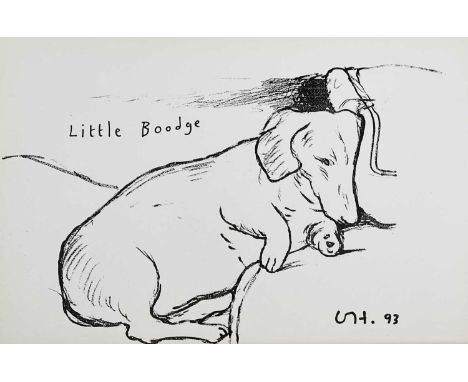 David HOCKNEY (1937)Little Boodge, 1993Lithograph published by 1853 Gallery, Salts Mill28 x 42 cmCondition report: This artwo