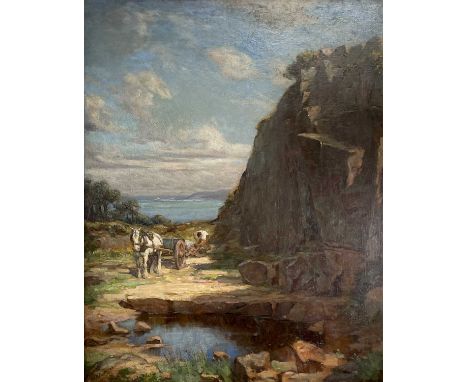 William Banks FORTESCUE (c.1855-1924)The Old QuarryOil on canvasSignedFurther signed and inscribed to verso91 x 71cmCondition
