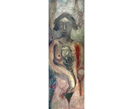 Ivan BRAY (1967)Portrait of Joy as VenusOil on canvasSigned, inscribed and dated 2006 to verso120 x 40cm