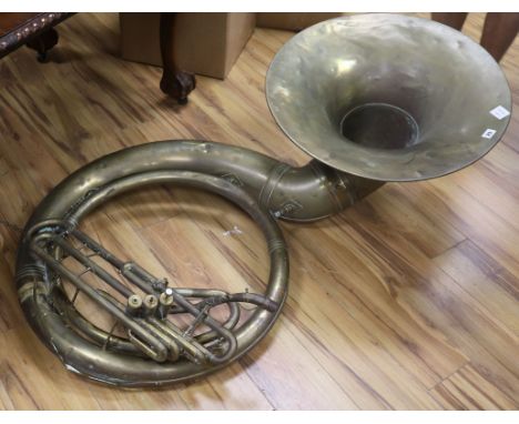 A brass sousaphone The, Martin, Elkhart Ind Height height 129cm