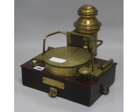 A brass compass width 26cm height overall 26cm