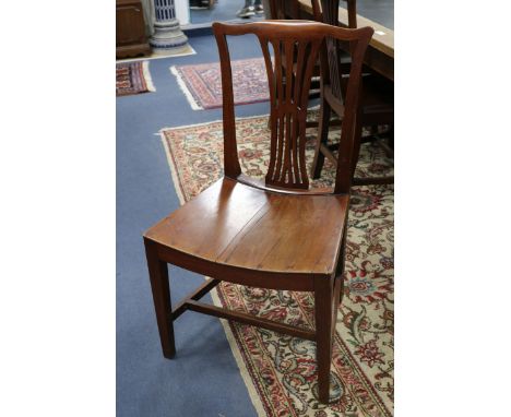 A set of six 19th century Chippendale style mahogany dining chairs