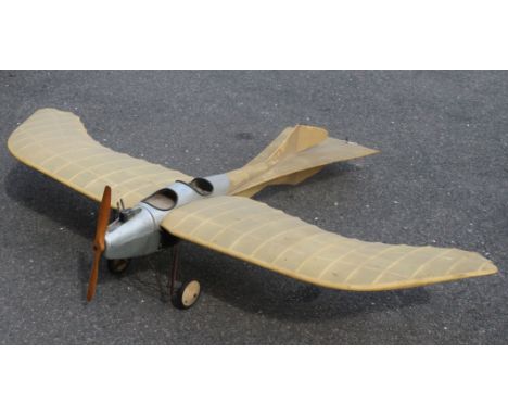 A model of an early monoplane length 141cm width 199cm