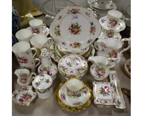 Ceramics - a Hammersley Howard Sprays pattern part tea set comprising sandwich plate, side plates, cream jug, cups and saucer