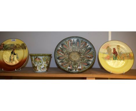 A Denby Glyn Colledge charger; another, planter; others, Royal Doulton series ware plates (4)