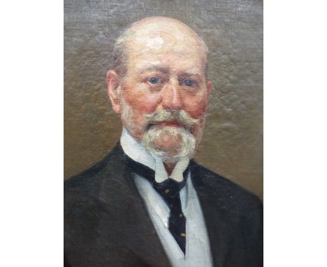 A LATE 19TH.C.CONTINENTALSCHOOL PORTRAIT OF A BEARDED GENTLEMAN, OIL ON CANVAS.   51x40cms. 