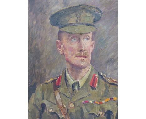 AUGUSTUS JOHN (1878-1961) PORTRAIT OF BRIGADIER GENERAL R.N. SMYTH, C.B.E., D.S.O., OIL ON CANVAS. 75x62cms. PROVENANCE: THE 