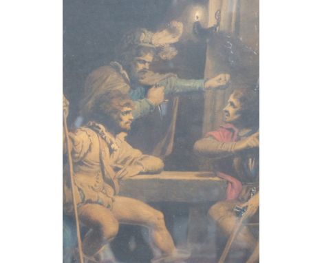 AN OLD MASTER DRAWING, THE CONSIPATORS.  49x33cms.