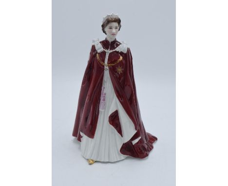 Royal Worcester figure Queens 80th Birthday. In good condition with no obvious damage or restoration. 23cm tall. 