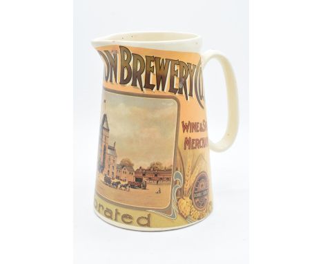 'The Hook Norton Brewery Co' late 20th century transfer print pub jug. In good condition with no obvious damage or restoratio