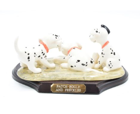 Royal Doulton 101 Dalmations figure Patch Rolly and Freckles DM5. 1298/3500. With box and cert. In good condition with no obv