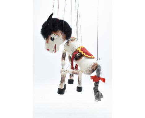 A mid 20th century children's toy Pelham Puppet Muffin the Mule. In well used condition. A great looking piece. Requires some