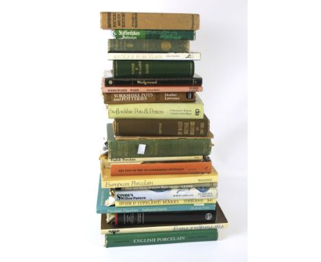 A collection of antiquarian and vintage books relating to English pottery and porcelain. Including: Potters, Their Arts and C