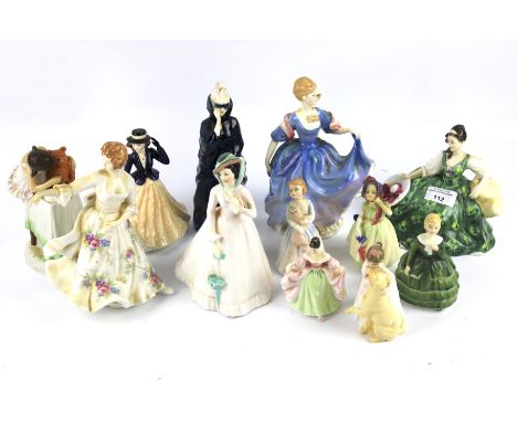 A collection of eleven assorted Royal Doulton 'Lady' figurines. Including Belle HN2340; My First Pet HN3122; Sara HN3219; Bud