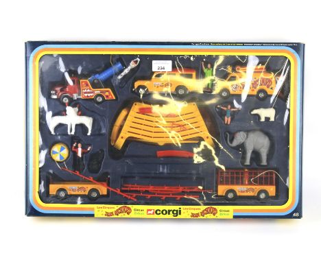 Corgi Jean Richard Circus Set diecast vehicles, animals. No 48, boxed