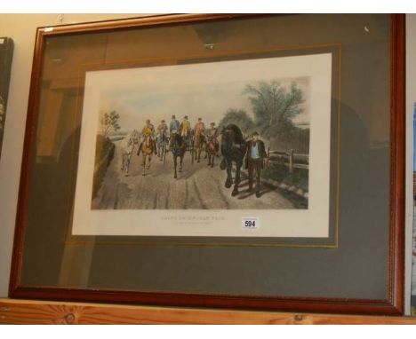 A mid 20th century framed and glazed print entitled 'Going to Lincoln Fair' COLLECT ONLY.