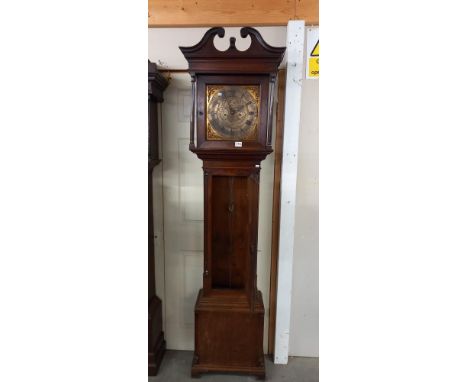 A 30 hour Grandfather clock with 8 day face, E Burton, Kendal