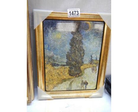 A framed limited edition Vincent Van Gogh print with certificate, COLLECT ONLY.