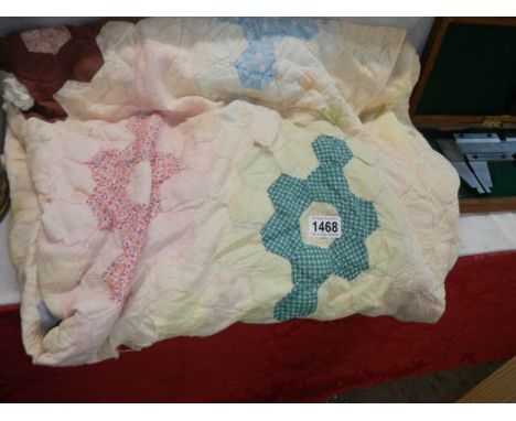 A vintage applique' quilt, A/F.