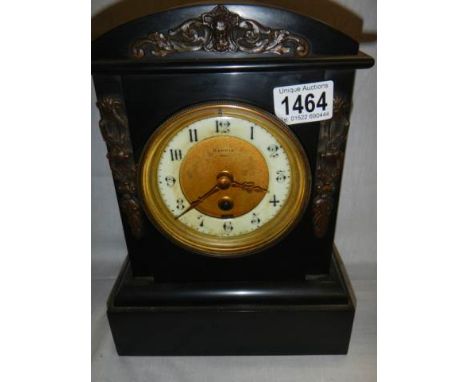 An old slate mantel clock, COLLECT ONLY.