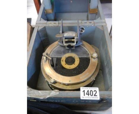 A boxed Type 0.2-13 WW2 compass.Glass intact, compass rotates when turned, visually in good condition for age.