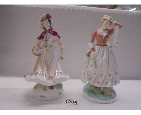 Two&nbsp;Royal Worcester Country Days collection figurines, Sunday Best and Noelle.