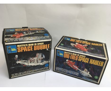 Two original boxed Major Matt Mason 'Mattel 's Man in Space' toys comprising 'Space Bubble' and conforming 'Uni-Tred Space Ha