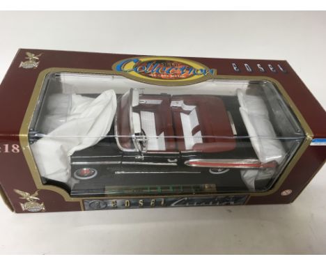 A boxed Road Legends Edsel Citation 1/18 th model vehicle together with a boxed Corgi Blues Brothers set CC 06001