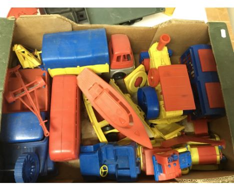 A collection of vintage plastic toys