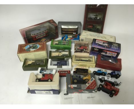 A collection of boxed and loose model vehicles including Matchbox , Corgi. Also including Matchbox USA 20th anniversary boxed