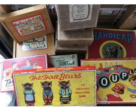 A collection of vintage puzzles and games