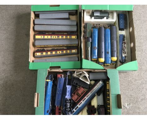 A large collection of 00 Gauge model railway items, comprising of Rolling stock, Engines, points , track etc