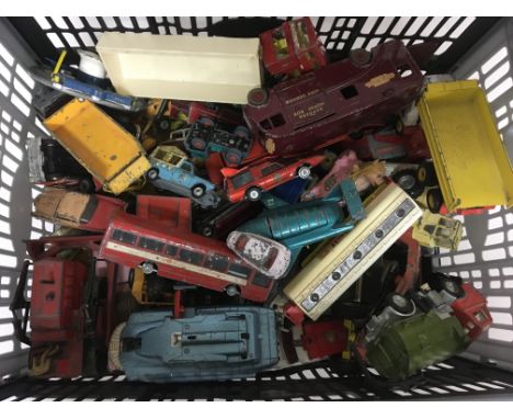 A collection of unboxed Corgi Dinky and Matchbox model vehicles