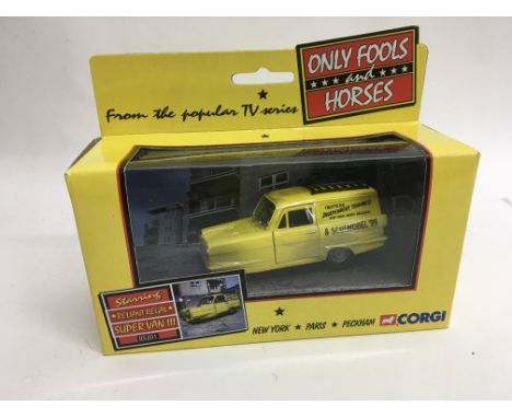 A boxed Corgi Only fools and Horses Reliant Robin No 05201 with Scotmodel 99 applied to the model