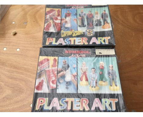 Humbrol plaster art of Captain Scarlet and Thunderbirds