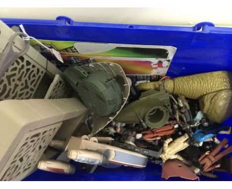 A box of Star wars figure some vintage and spares