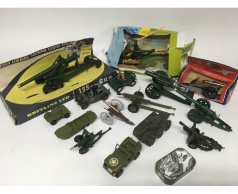 A collection of Brtains and Dinky military model diecast