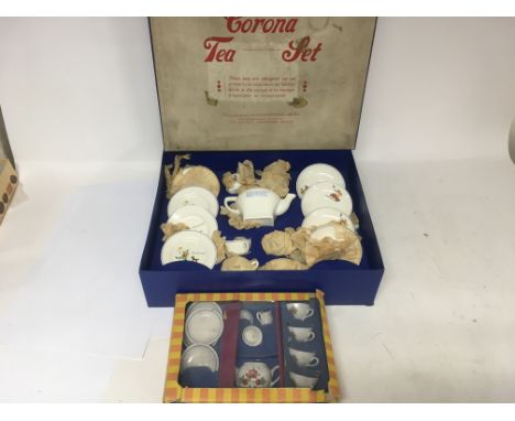 A vintage child’s Corona tea set in original box together with one other