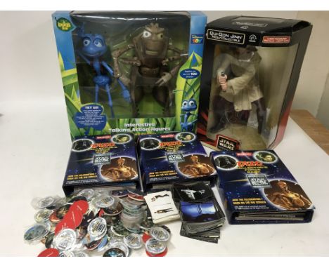 Star Wars Tazo collectors force packs with a large quantity of spares , large quantity of Star Wars Panini stickers 1996, a b