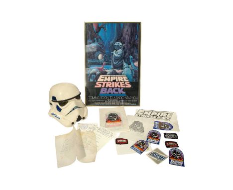 Star Wars: a rare collection of original period memorabilia, comprising a Stormtrooper replica helmet, injection-moulded and 