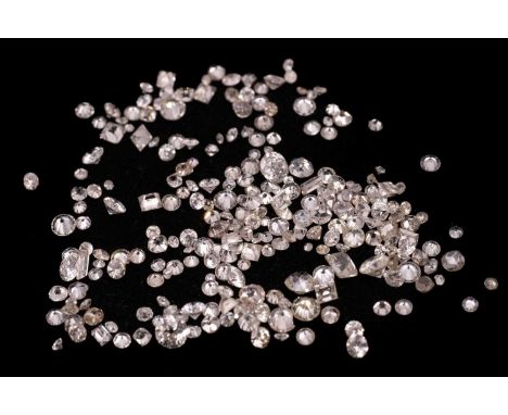 6.64ct Melee parcel of loose diamonds with various cuts including baguette cuts, round brilliant cuts and old cuts. Please no