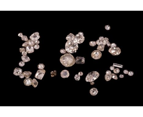 3.32ct Melee parcel of loose diamonds various cuts including point cut, round brilliant cut, mine cut, eight cut. Please note