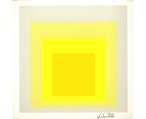Josef Albers (German/American, 1888 - 1976). "Arctic Light: Homage to the Square [miniature edition]". Original color silkscr