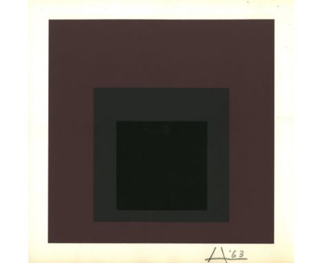 Josef Albers (German/American, 1888 - 1976). "Pompeian: Homage to the Square [miniature edition]". Original color silkscreen.